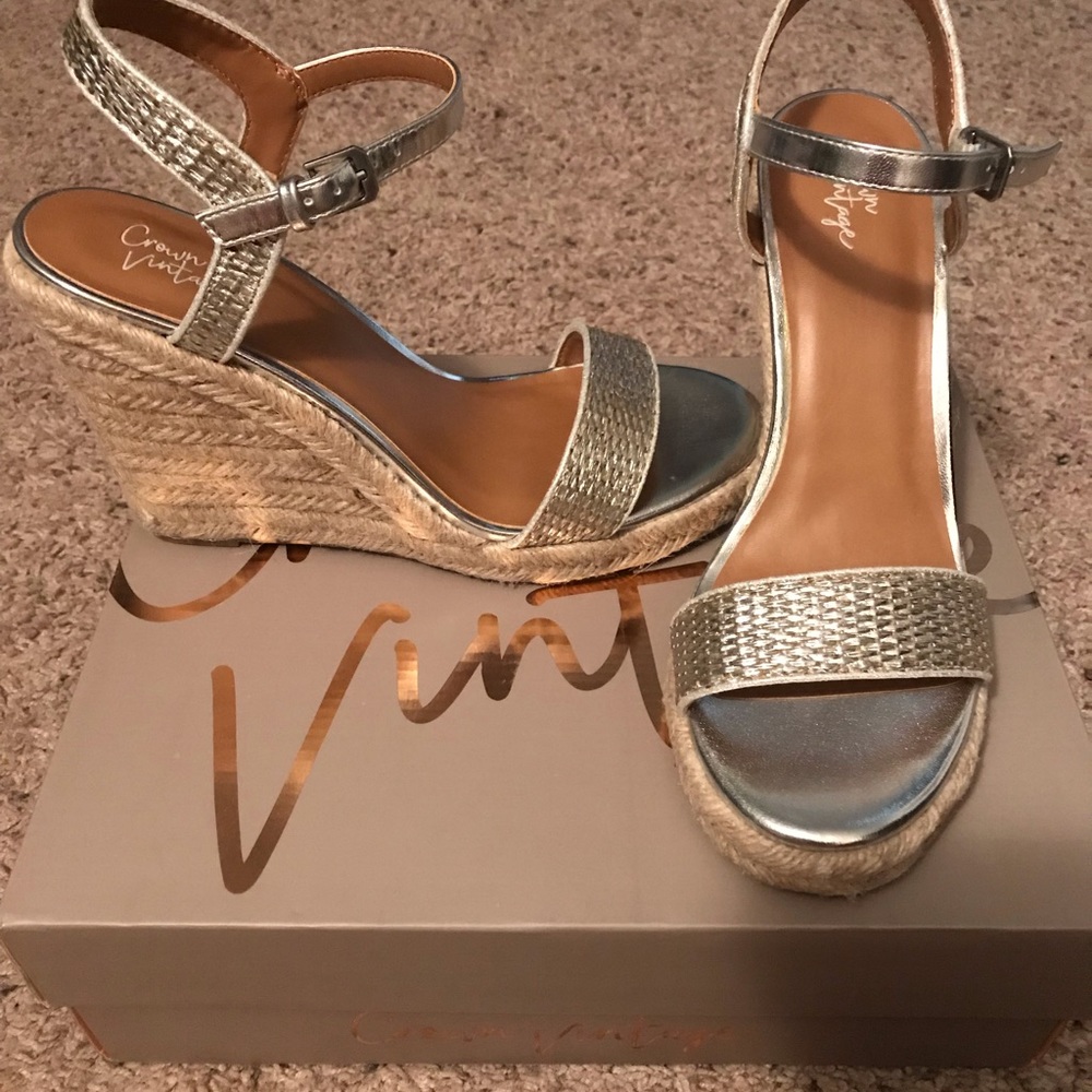 Brand New Crown Vintage Wedge Sandals